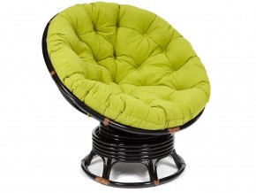 Кресло-качалка Papasan w 23/01 B с подушкой Antique brown, флок Олива в Красноуфимске - krasnoufimsk.магазин96.com | фото