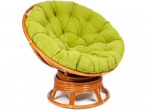 Кресло-качалка Papasan w 23/01 B с подушкой Cognac, флок Олива в Красноуфимске - krasnoufimsk.магазин96.com | фото