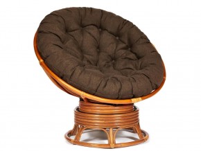 Кресло-качалка Papasan w 23/01 B с подушкой Cognac, ткань Коричневый в Красноуфимске - krasnoufimsk.магазин96.com | фото