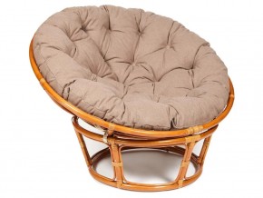 Кресло Papasan 23/01 W с подушкой Cognac, экошерсть Коричневый в Красноуфимске - krasnoufimsk.магазин96.com | фото