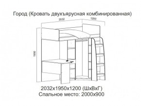 Кровать двухъярусная комбинированная в Красноуфимске - krasnoufimsk.магазин96.com | фото