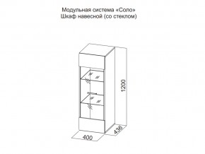 Шкаф навесной (со стеклом) в Красноуфимске - krasnoufimsk.магазин96.com | фото