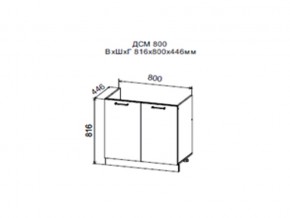Шкаф нижний ДСМ800 под мойку в Красноуфимске - krasnoufimsk.магазин96.com | фото